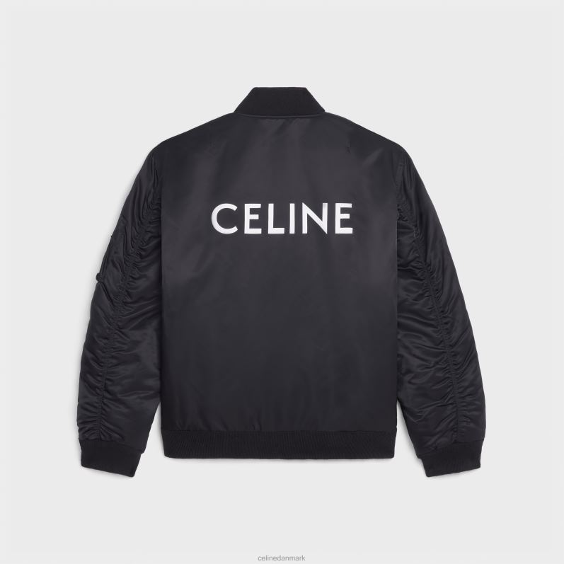 CELINE Mænd bomberjakke i nylon twill F44FV1829 beklædning sort