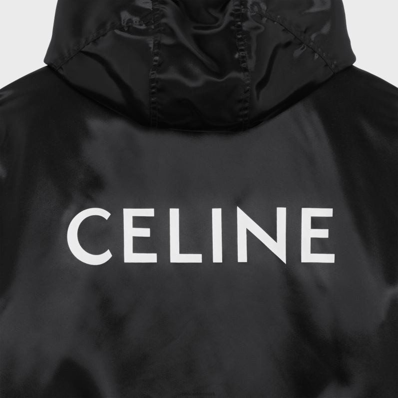 CELINE Mænd bomberjakke i satinfinish nylon F44FV1828 beklædning sort