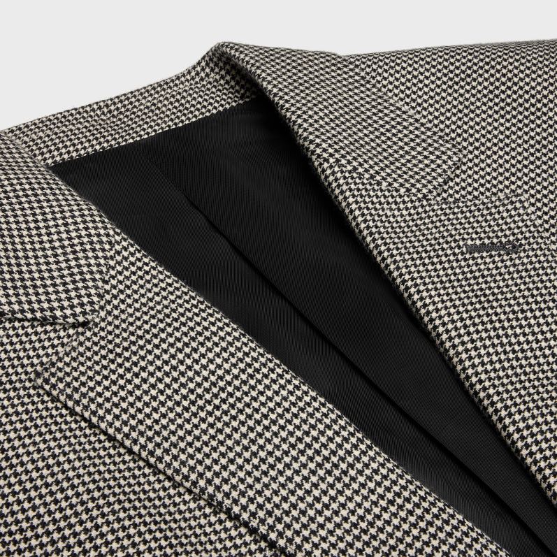 CELINE Mænd boxy jakke i cashmere uld F44FV1788 beklædning craie/noir