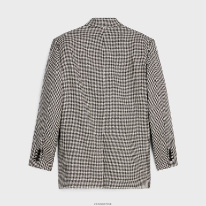 CELINE Mænd boxy jakke i cashmere uld F44FV1886 beklædning craie/noir