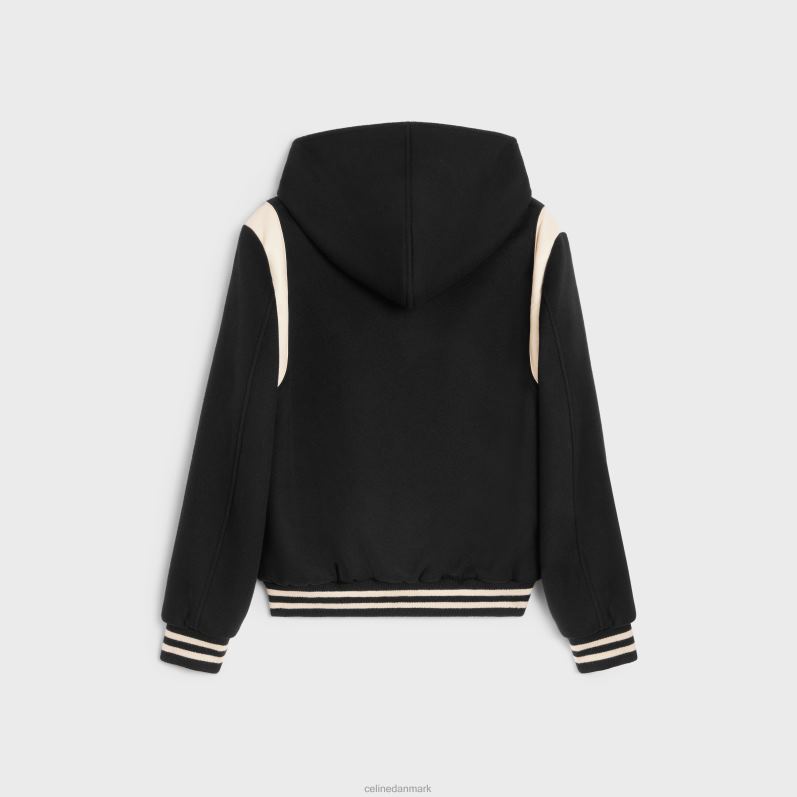 CELINE Mænd hættebamsejakke i kashmiruld F44FV1836 beklædning sort