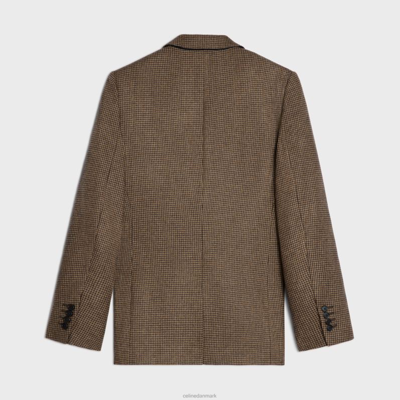 CELINE Mænd klassisk jakke i kashmir flannel F44FV1787 beklædning kamel/marron