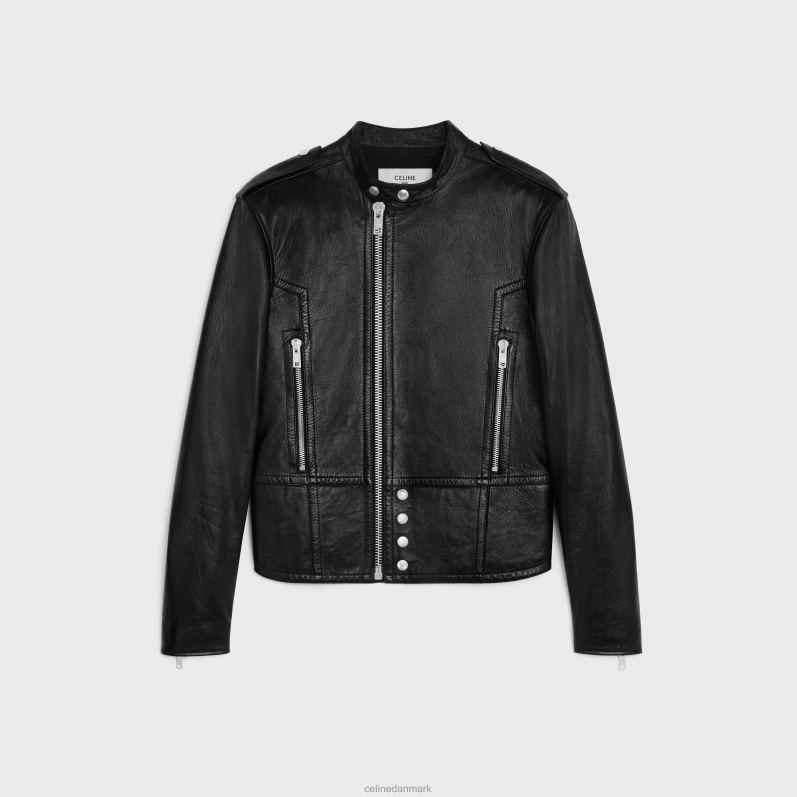 CELINE Mænd racer blouson jakke i blødt lammeskind F44FV1780 beklædning sort