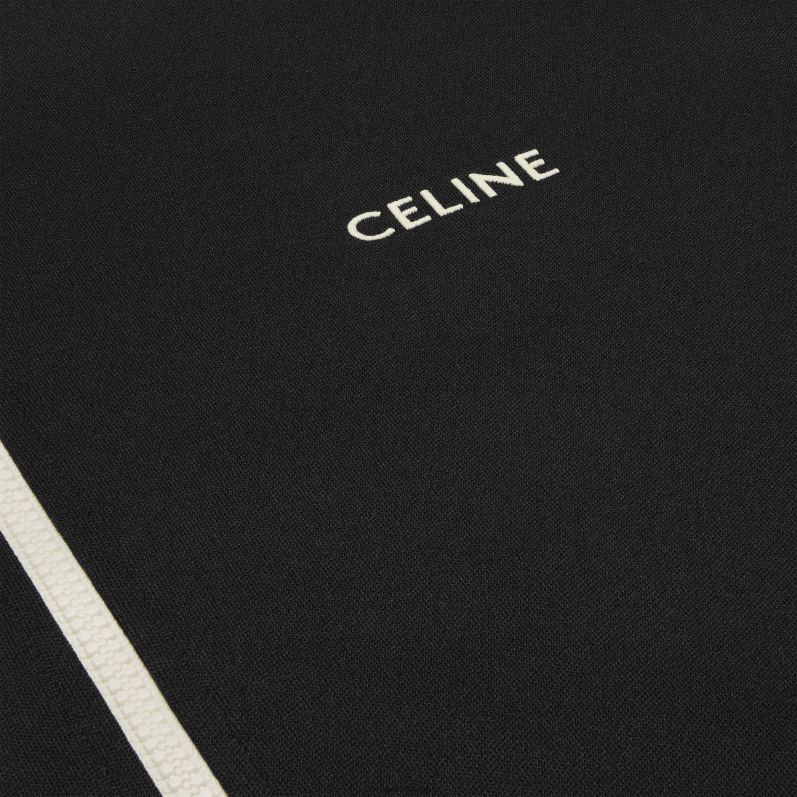 CELINE Mænd træningsjakke i dobbelt ansigtsjersey F44FV1951 beklædning sort