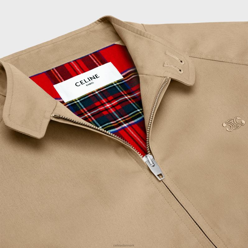 CELINE Mænd triomphe blouson jakke i teknisk bomuld F44FV1842 beklædning beige