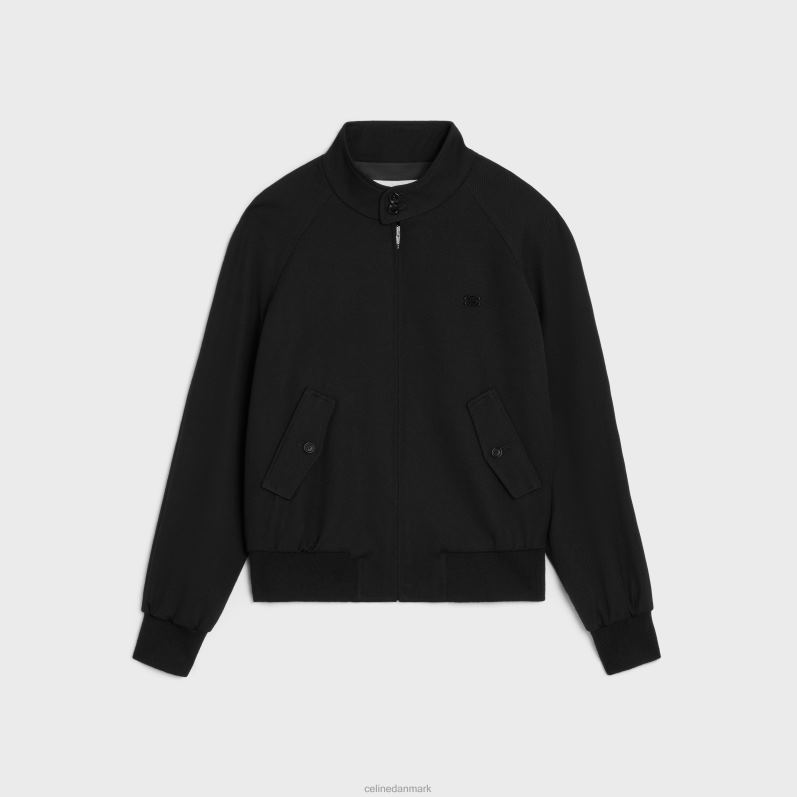 CELINE Mænd triomphe blouson jakke i uld gabardin F44FV1841 beklædning sort