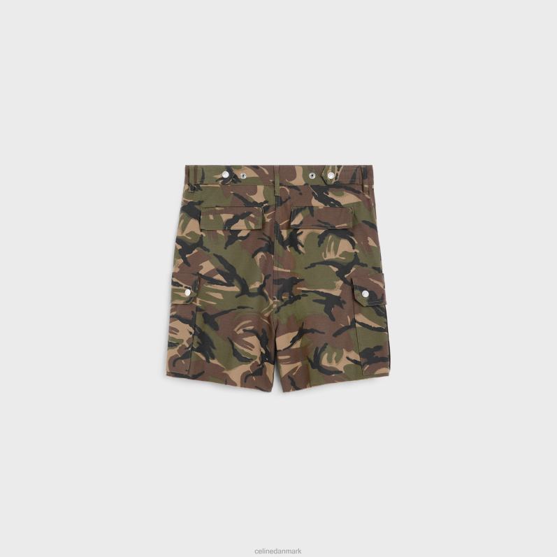 CELINE Mænd cargo-shorts i camouflage-bomuld F44FV2024 beklædning beige/khaki/sort