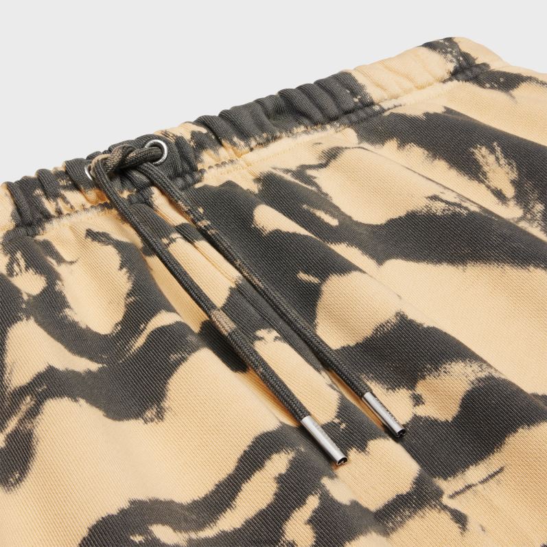 CELINE Mænd shorts i tie-dye bomuldsfleece F44FV2026 beklædning grå/beige/sort