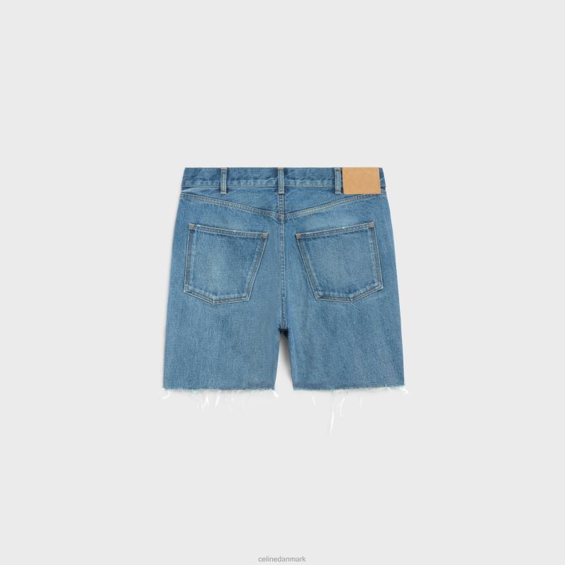 CELINE Mænd wesley shorts i union wash denim F44FV2007 beklædning vintage union vask