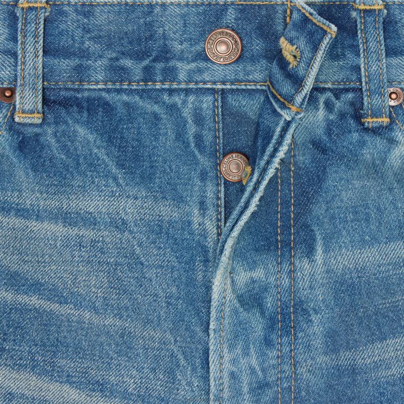 CELINE Mænd wesley shorts i union wash denim F44FV2007 beklædning vintage union vask