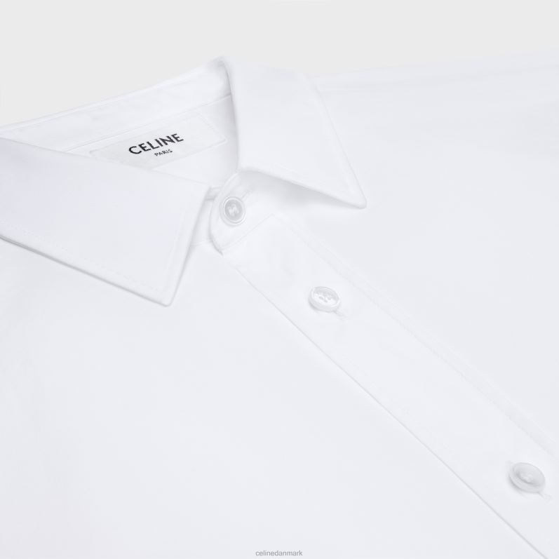 CELINE Mænd løs skjorte i bomuldspoplin F44FV1799 beklædning hvid