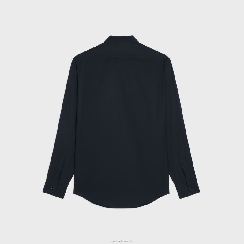 CELINE Mænd løs skjorte i bomuldspoplin F44FV1912 beklædning sort