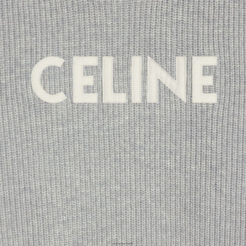 CELINE Mænd oversize sweater i ribuld F44FV1797 beklædning lysegrå