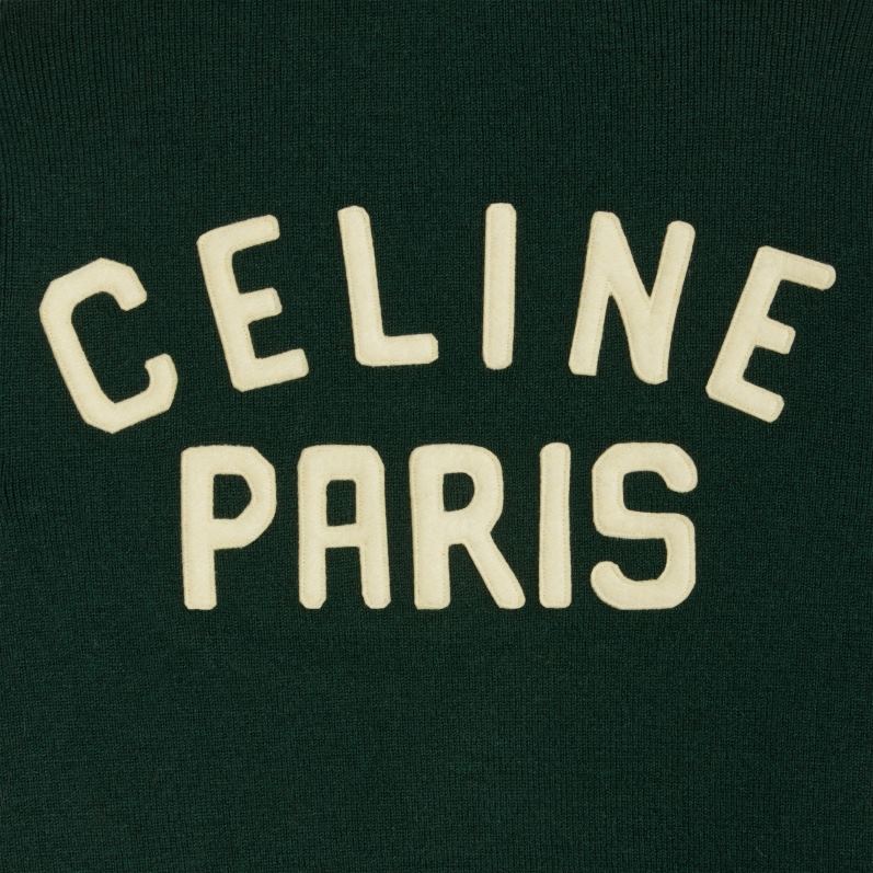 CELINE Mænd paris cardigan i uld F44FV1793 beklædning Skov