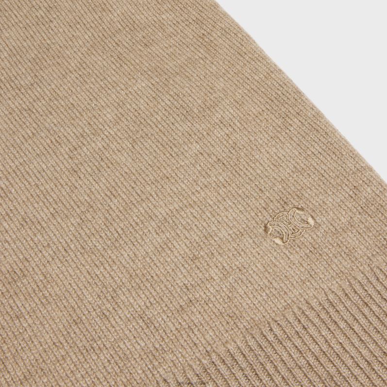 CELINE Mænd rullekravetrøje i skotsk kashmir F44FV1976 beklædning taupe