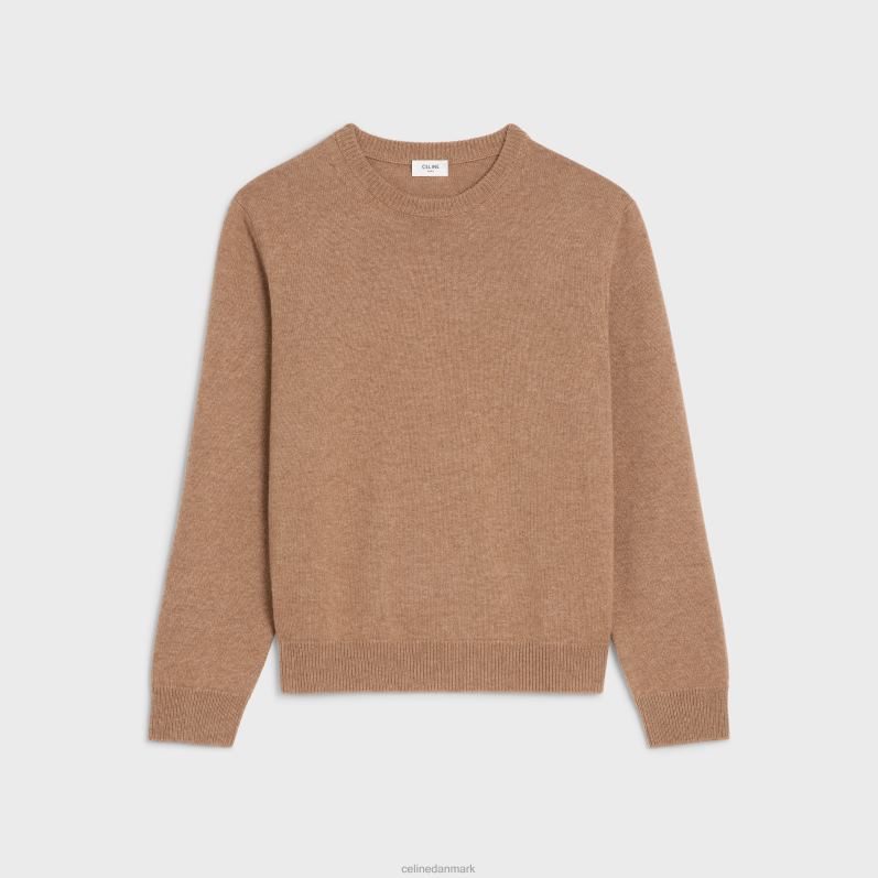 CELINE Mænd sweater med rund hals i heritage cashmere F44FV1970 beklædning kamel
