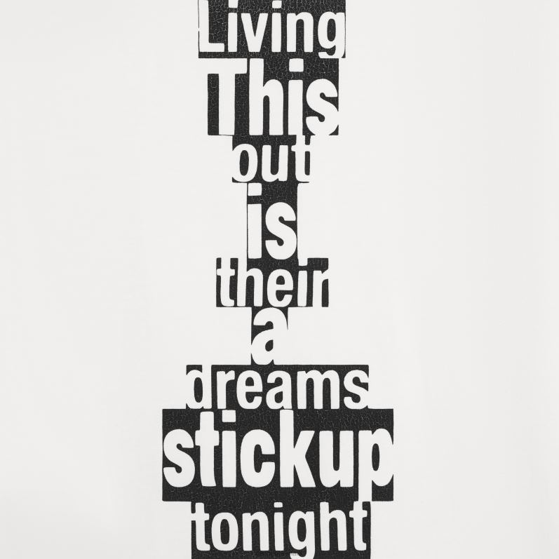 CELINE Mænd dash snow loose t-shirt i jersey bomuld F44FV1814 beklædning off white/sort