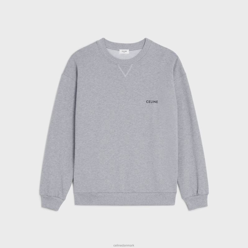 CELINE Mænd løs sweatshirt i bomuldsfleece F44FV1950 beklædning grå/sort