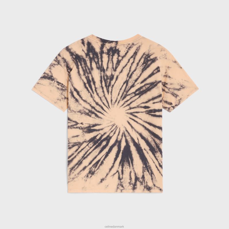 CELINE Mænd løs t-shirt i tie-dye bomuld F44FV1927 beklædning grå/beige/sort