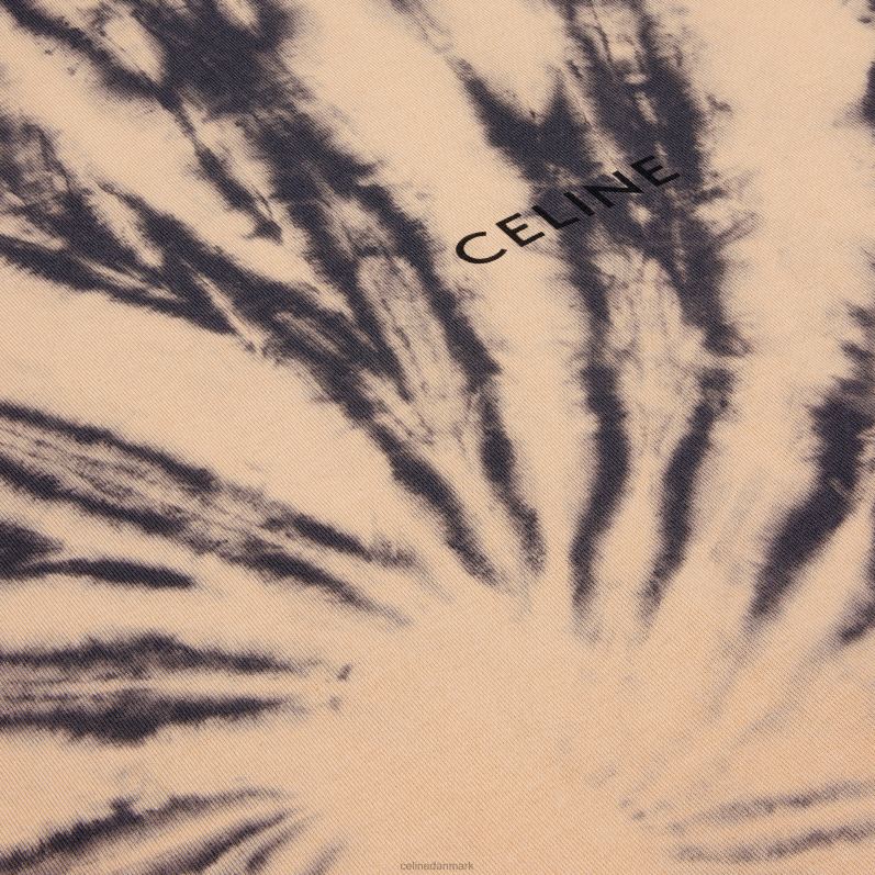 CELINE Mænd løs t-shirt i tie-dye bomuld F44FV1927 beklædning grå/beige/sort