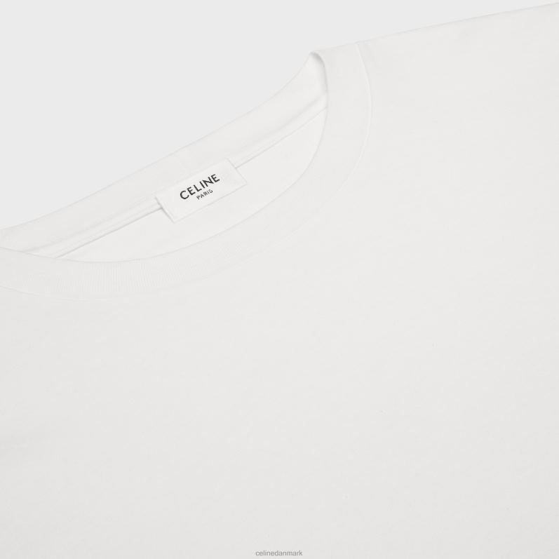 CELINE Mænd triomphe løs t-shirt i bomuldsjersey F44FV1821 beklædning off white/sort