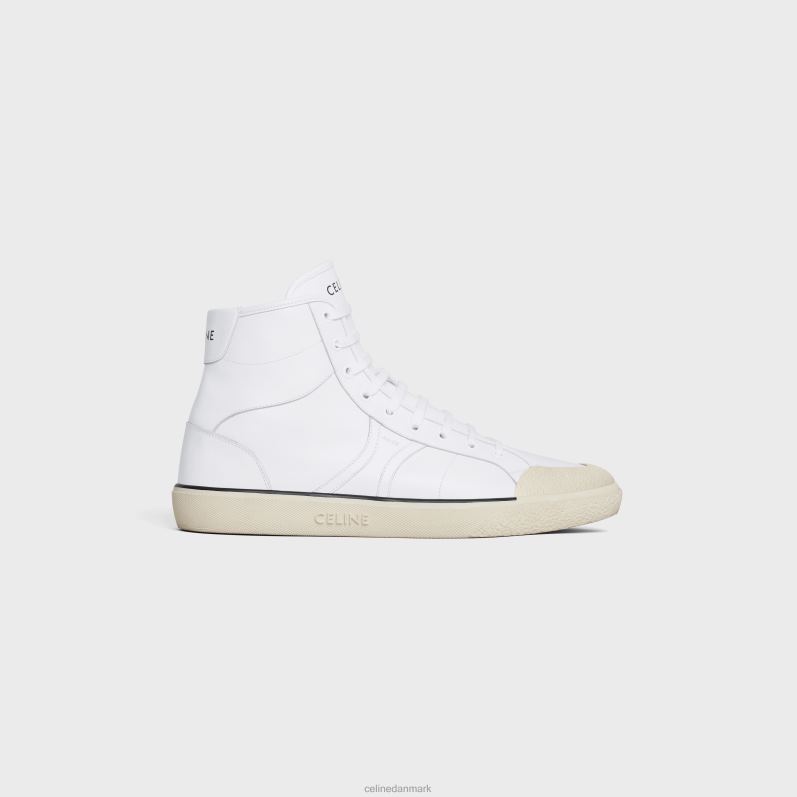 CELINE Mænd as-02 mid low alan sneaker i kalveskind F44FV2053 fodtøj optik hvid