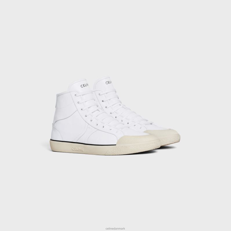 CELINE Mænd as-02 mid low alan sneaker i kalveskind F44FV2053 fodtøj optik hvid