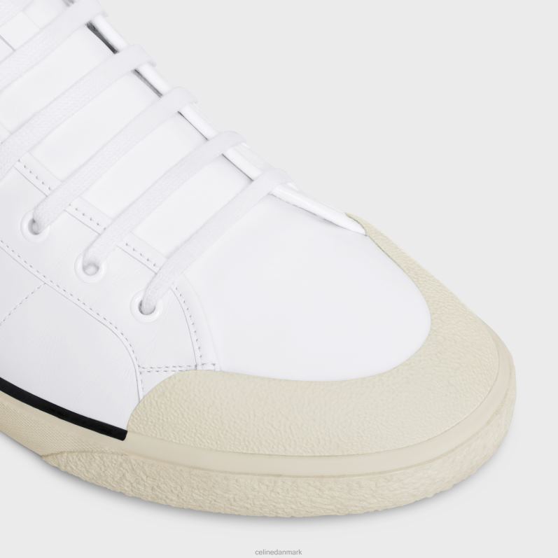 CELINE Mænd as-02 mid low alan sneaker i kalveskind F44FV2053 fodtøj optik hvid