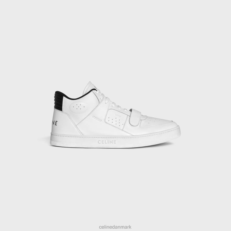 CELINE Mænd ct-02 mid sneaker med velcro i kalveskind F44FV2051 fodtøj optik hvid/sort
