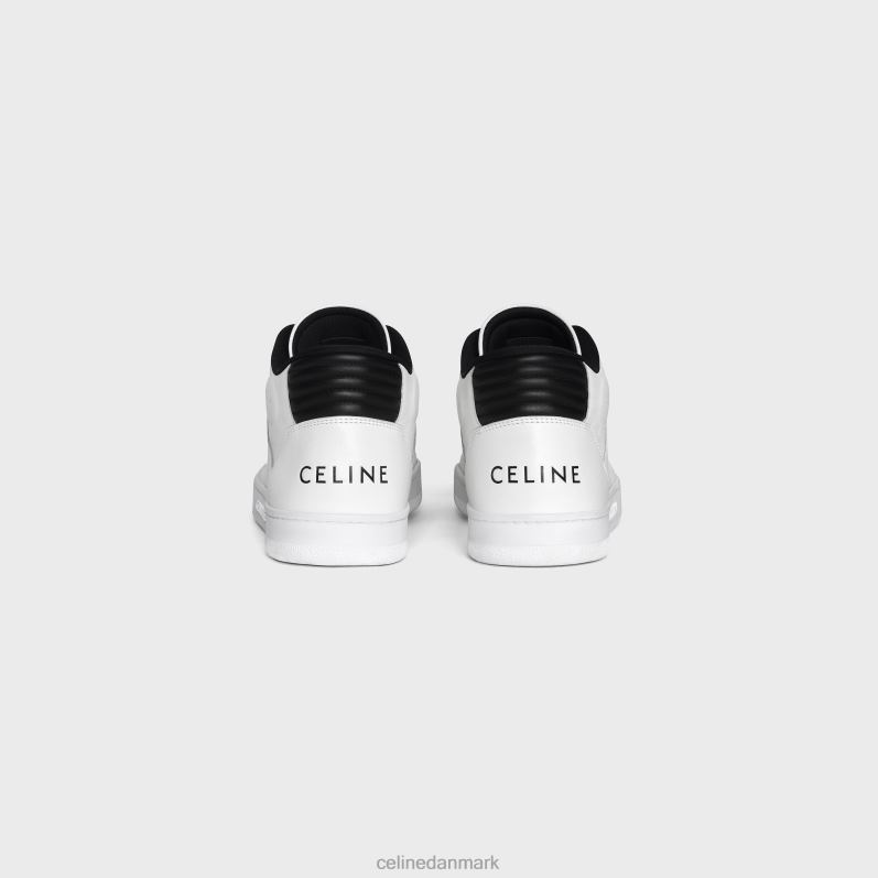 CELINE Mænd ct-02 mid sneaker med velcro i kalveskind F44FV2051 fodtøj optik hvid/sort