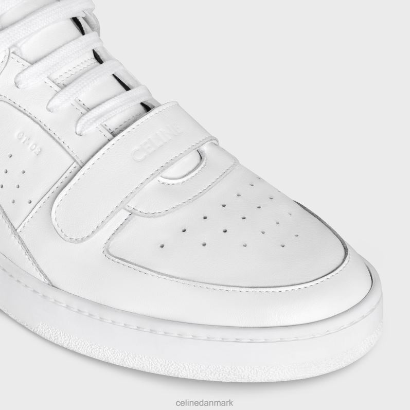 CELINE Mænd ct-02 mid sneaker med velcro i kalveskind F44FV2051 fodtøj optik hvid/sort