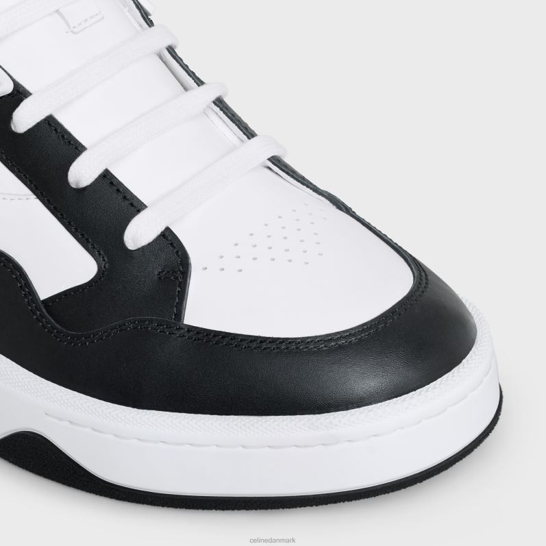 CELINE Mænd trainer ct-06 høj top sneaker i kalveskind F44FV2048 fodtøj optik hvid/sort