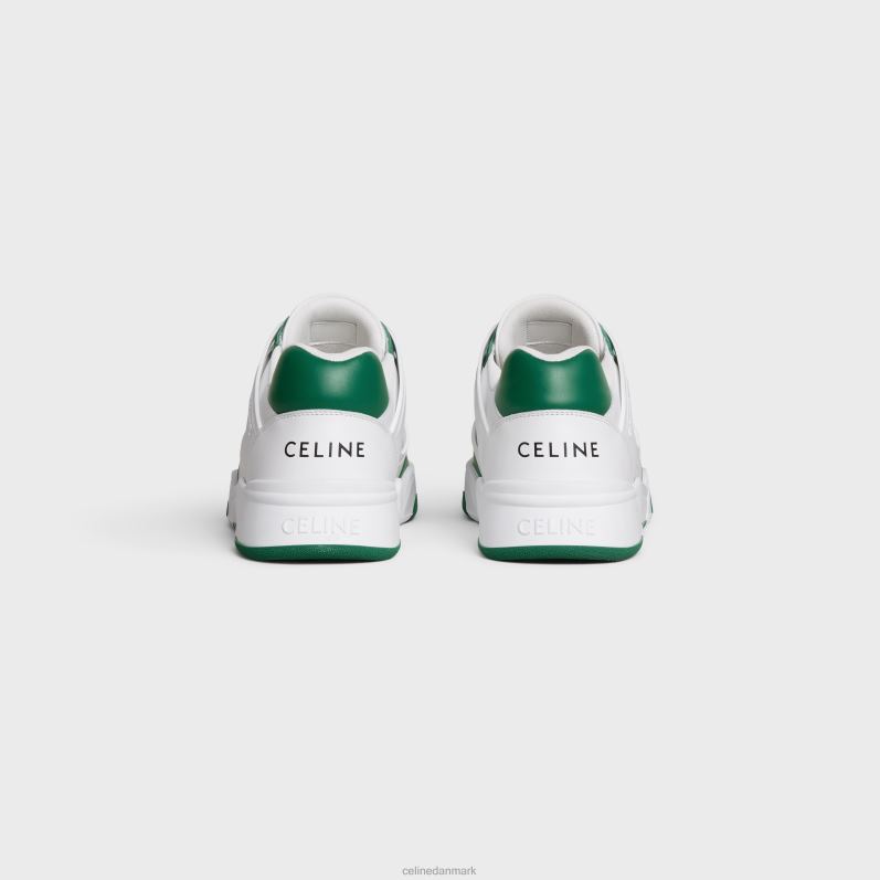 CELINE Mænd trainer ct-07 lav sneaker i kalveskind F44FV2045 fodtøj optik hvid/mørkegrøn