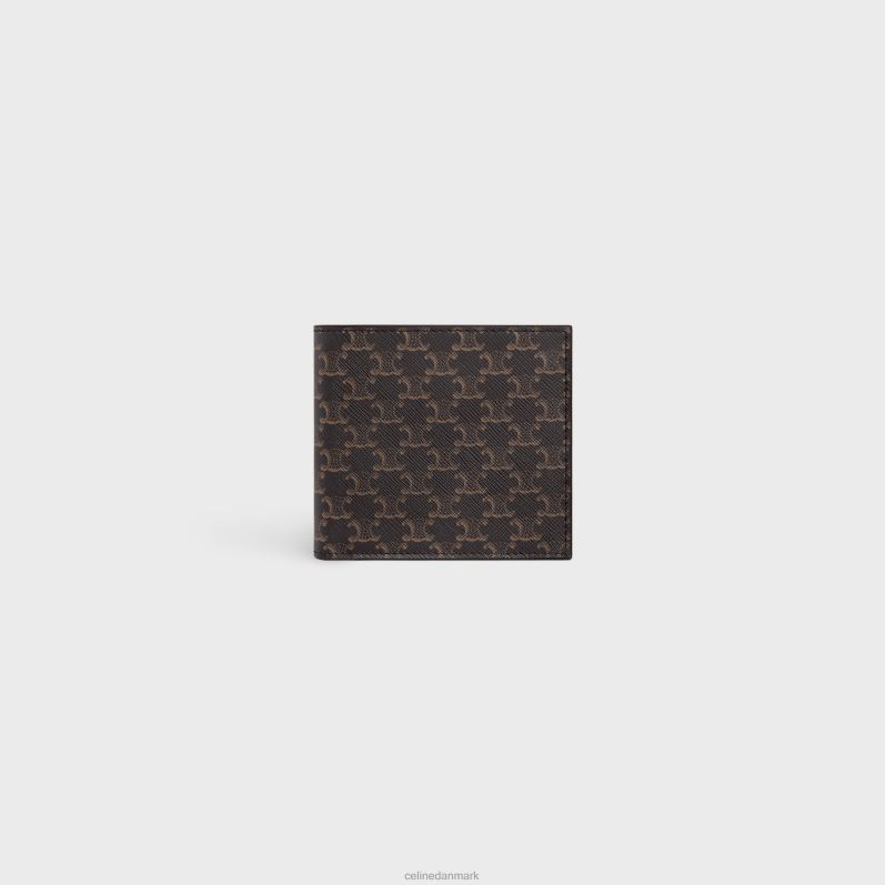 CELINE Mænd bi-fold pung i triomphe canvas F44FV2134 tilbehør sort