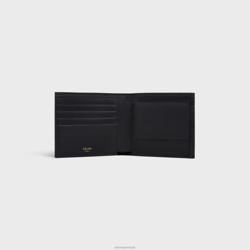 CELINE Mænd bi-fold pung med møntrum i triomflærred F44FV2133 tilbehør sort