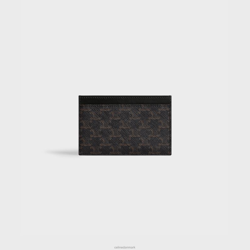 CELINE Mænd kortholder i triomphe canvas & kalveskind F44FV2131 tilbehør sort