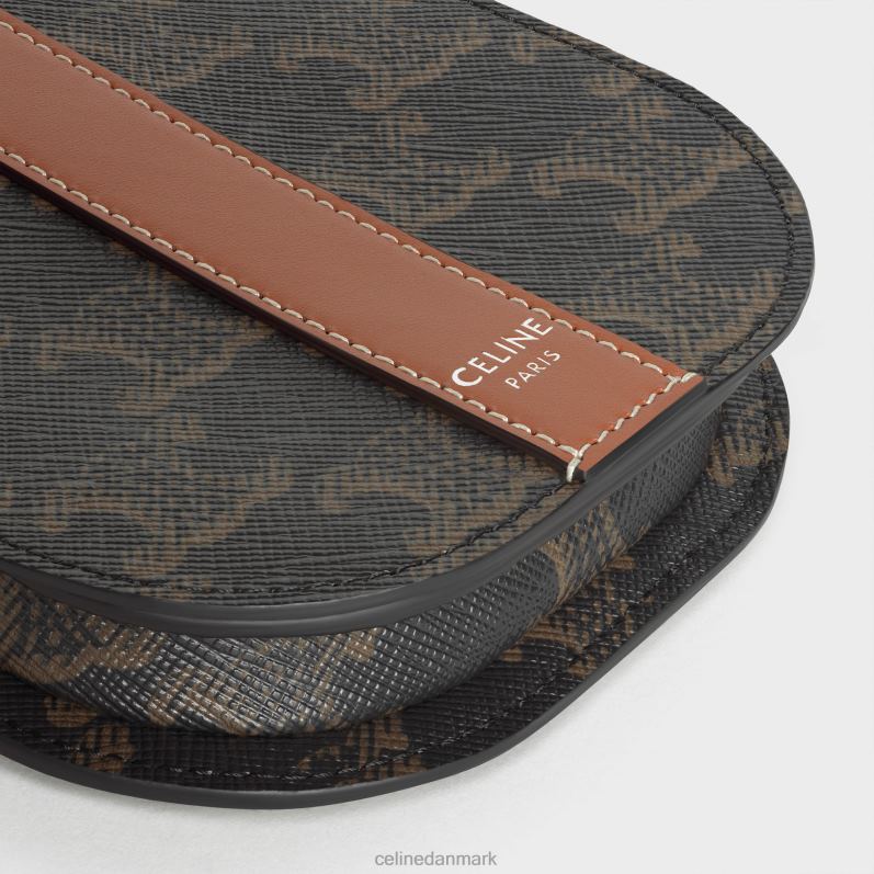 CELINE Mænd telefontaske i triomphe canvas & kalveskind F44FV2141 tilbehør tan