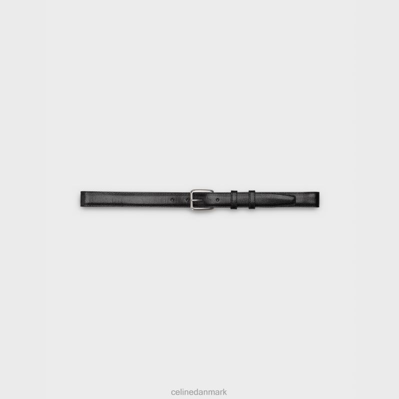 CELINE Mænd elegant bælte med firkantet spænde i kalveskind F44FV2207 tilbehør sort