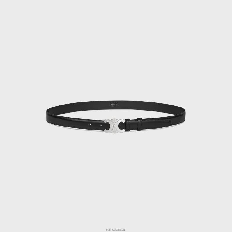 CELINE Mænd medium triomfbælte i taurillon læder F44FV2199 tilbehør sort