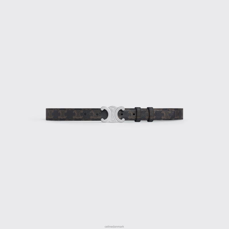 CELINE Mænd medium triomfbælte i triomflærred F44FV2203 tilbehør sort