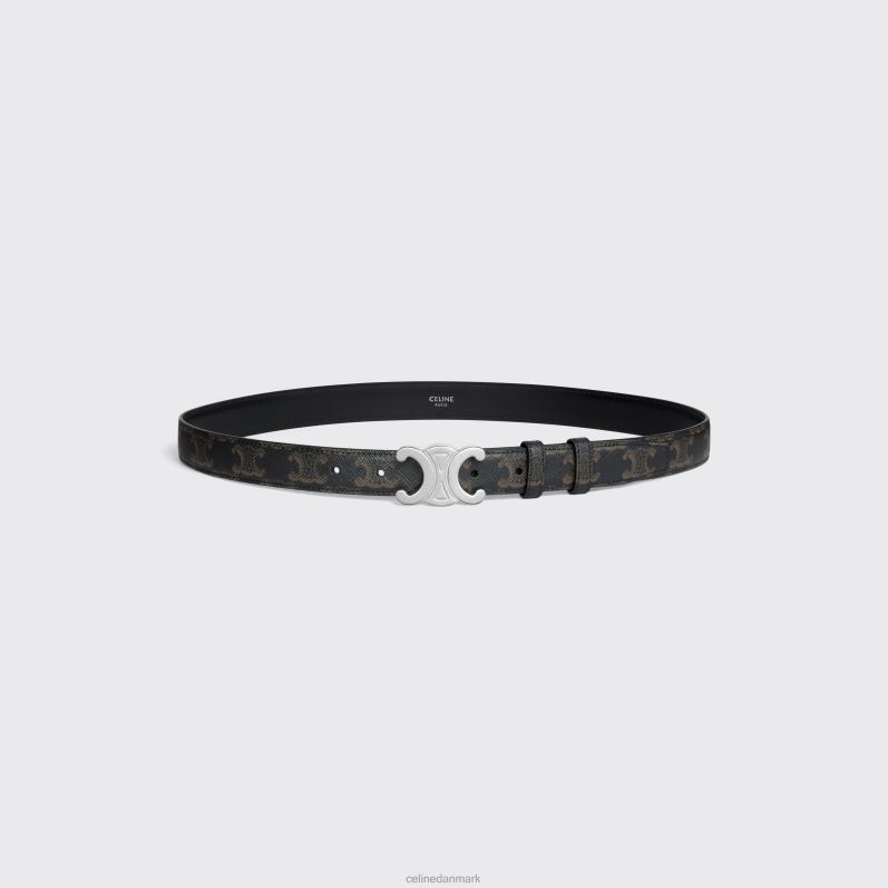 CELINE Mænd medium triomfbælte i triomflærred F44FV2203 tilbehør sort