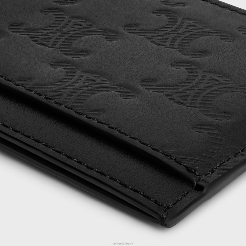 CELINE Mænd kortholder i kalveskind med triomf præget F44FV2112 tilbehør sort