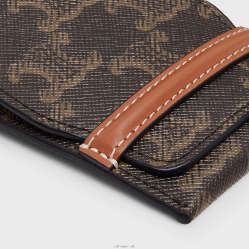 CELINE Mænd bagagemærke i triomphe canvas & kalveskind F44FV1635 tilbehør tan