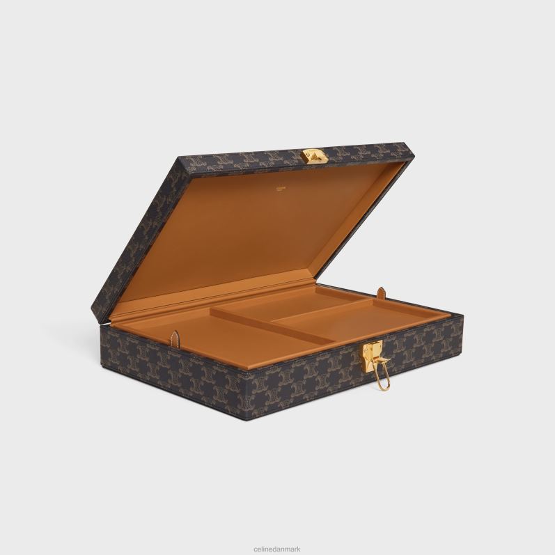 CELINE Mænd brevpapiretui i triomflærred F44FV1636 tilbehør sort/tan