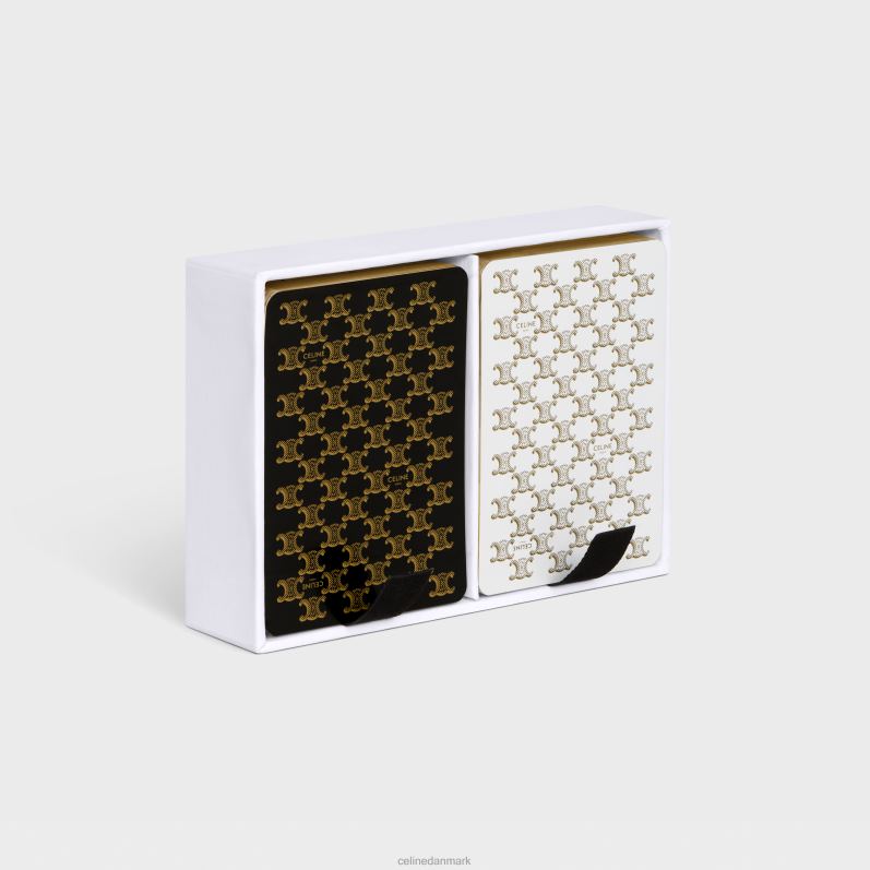 CELINE Mænd dobbelt spillekort sæt F44FV1672 tilbehør sort hvid