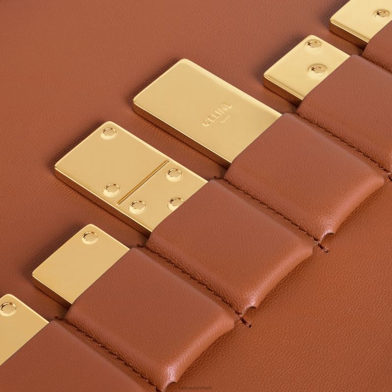 CELINE Mænd domino etui i triomphe canvas & lammeskind F44FV1667 tilbehør tan