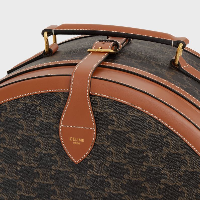 CELINE Mænd fedora etui i triomphe canvas & kalveskind F44FV1631 tilbehør tan