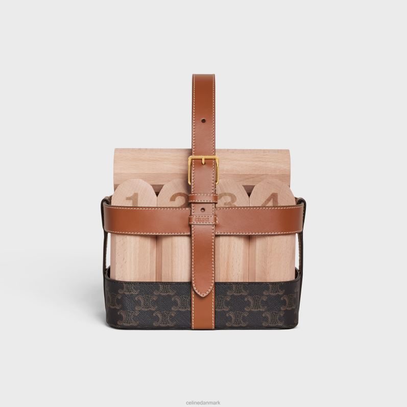 CELINE Mænd finish køle i triomphe canvas & kalveskind F44FV1686 tilbehør tan