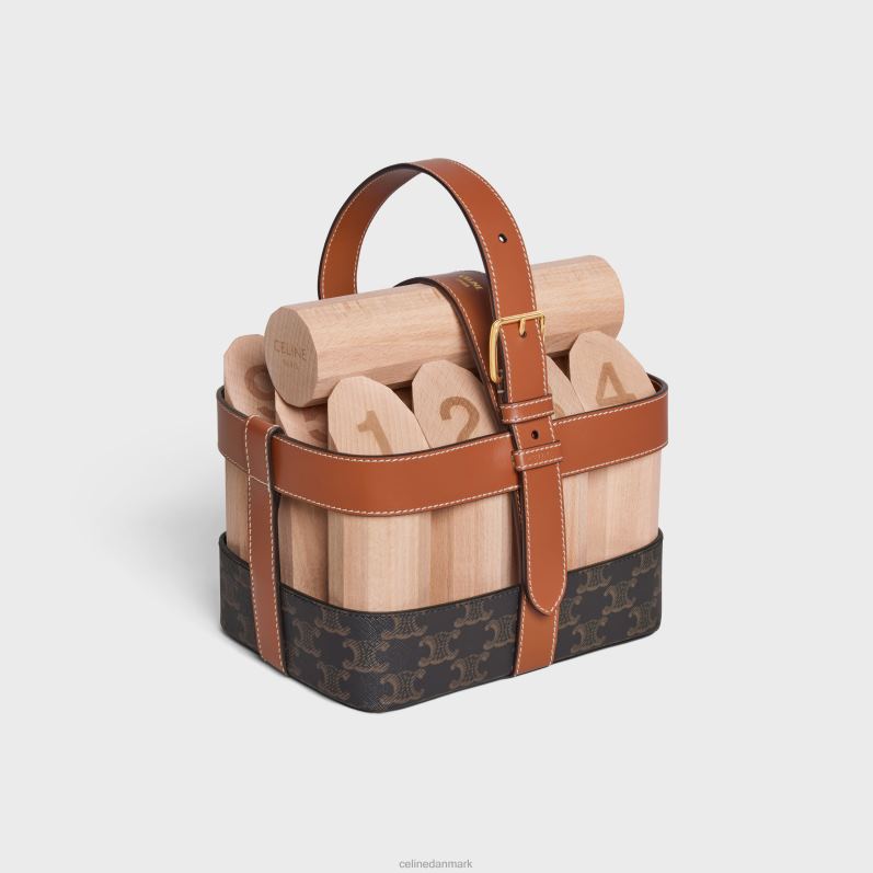 CELINE Mænd finish køle i triomphe canvas & kalveskind F44FV1686 tilbehør tan