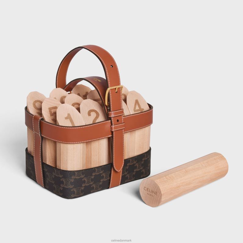 CELINE Mænd finish køle i triomphe canvas & kalveskind F44FV1686 tilbehør tan